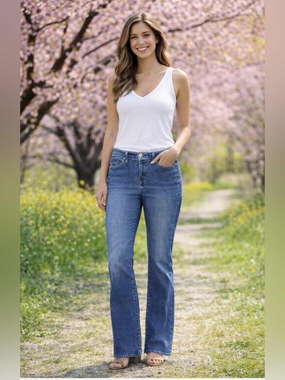 Vintage Ladies Levi's  512 Dark Blue Bootcut Jeans. Size 18